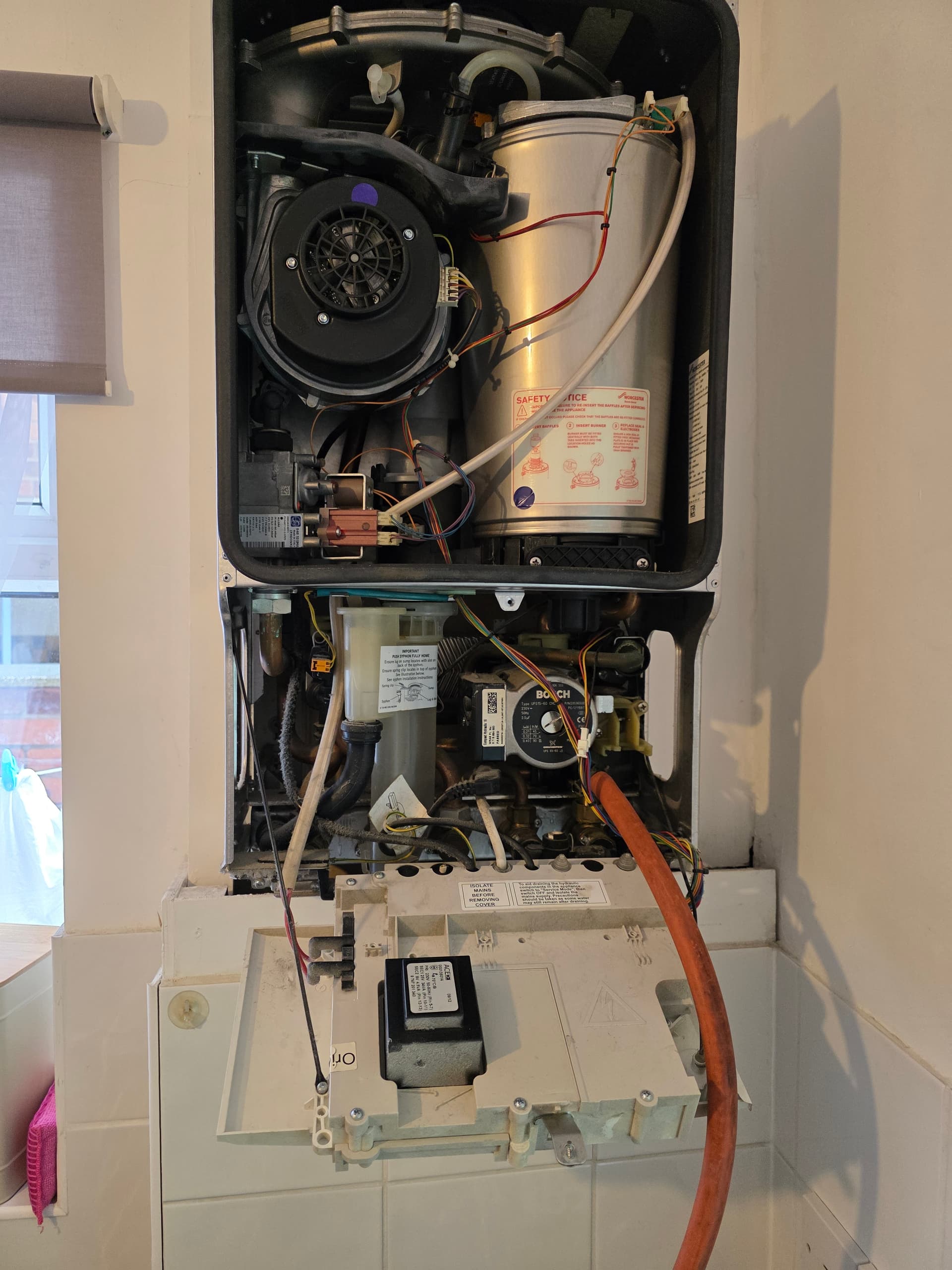 Worcester Bosch Boiler Leak Repaired Within 24 Hours in Wilmslow